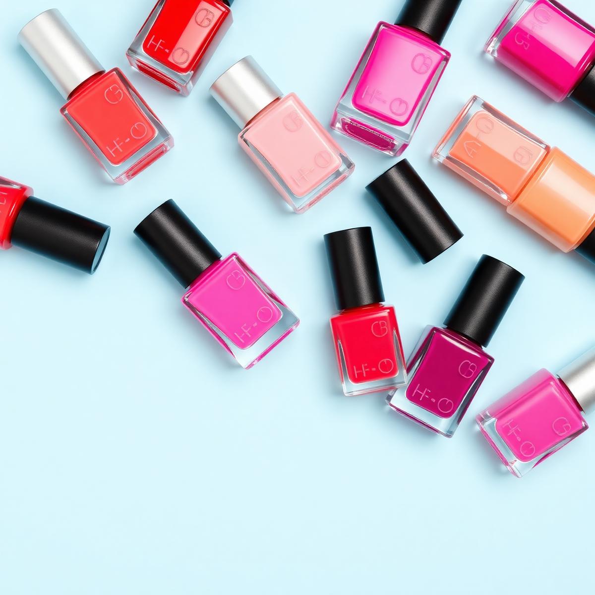 Vibrant nail polish collection
